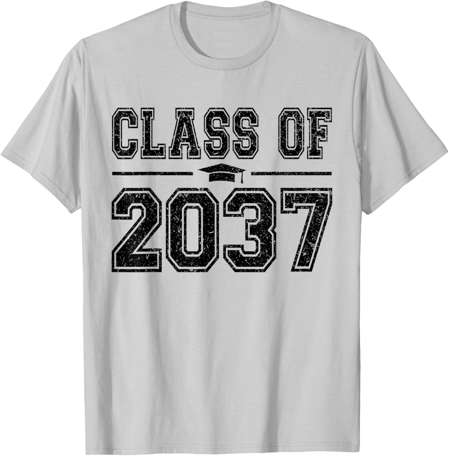 Class of 2037 Kindergarten Grow With Me Kinder Graduation T-Shirt - T-Shirt | Ash