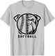 Bulldogs Baseball Softball High School Team Mascot Mom T-Shirt - T-Shirt | Ash