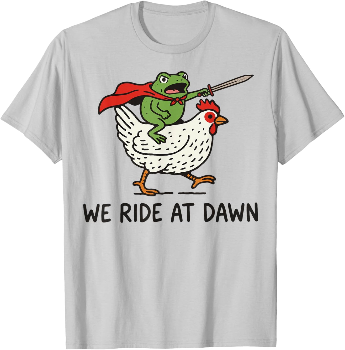 We Ride at Dawn Frog T-Shirt - T-Shirt | Ash