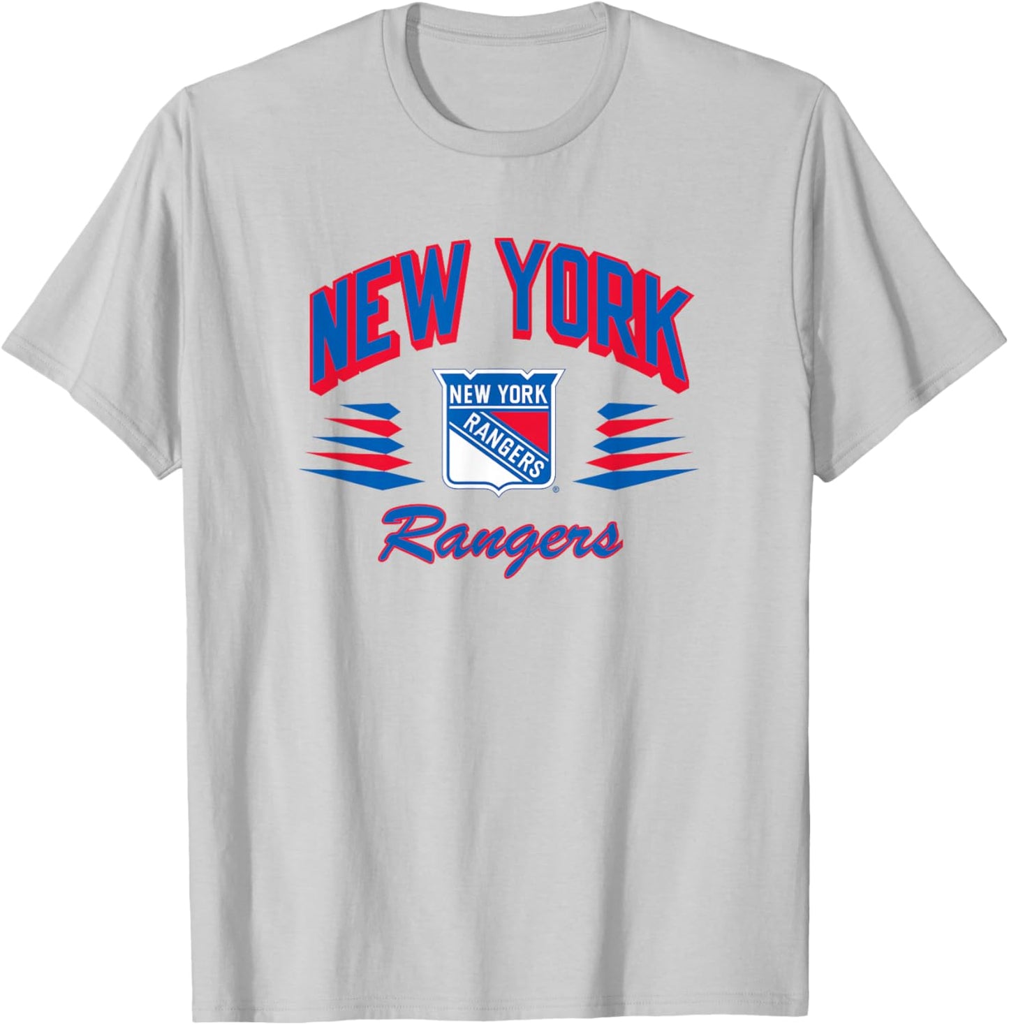 New York Rangers Retro Diamond Gray Officially Licensed T-Shirt - T-Shirt | Ash