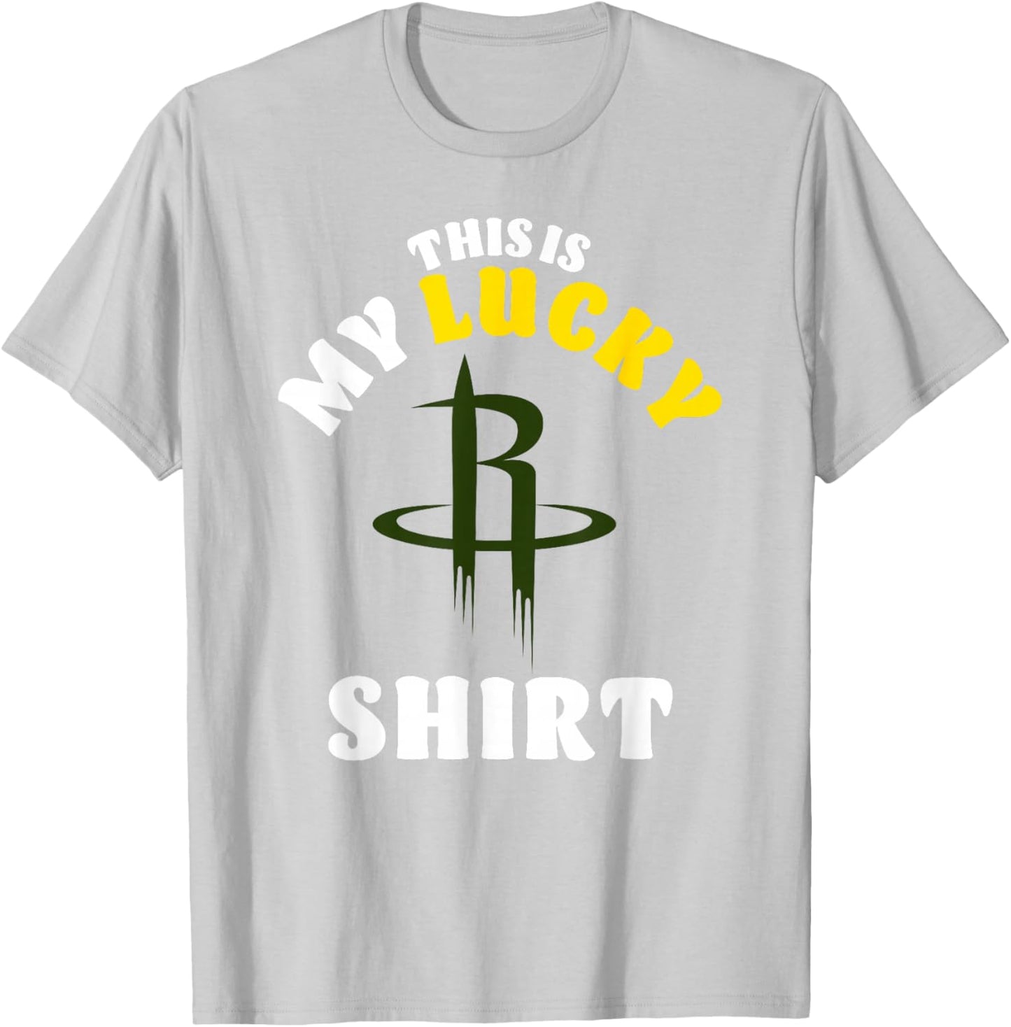 NBA Houston Rockets St. Patrick's Day Lucky Shirt T-Shirt - T-Shirt | Ash