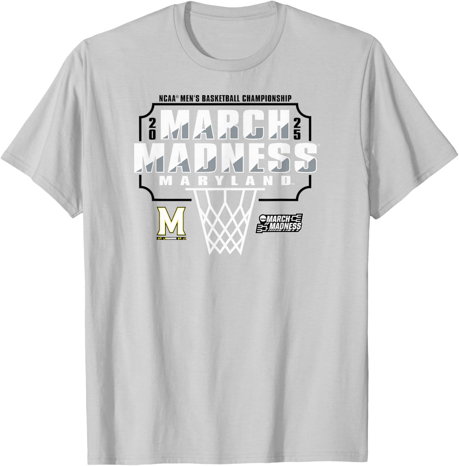 Maryland Terrapins March Madness 2025 Basketball Red T-Shirt - T-Shirt | Ash