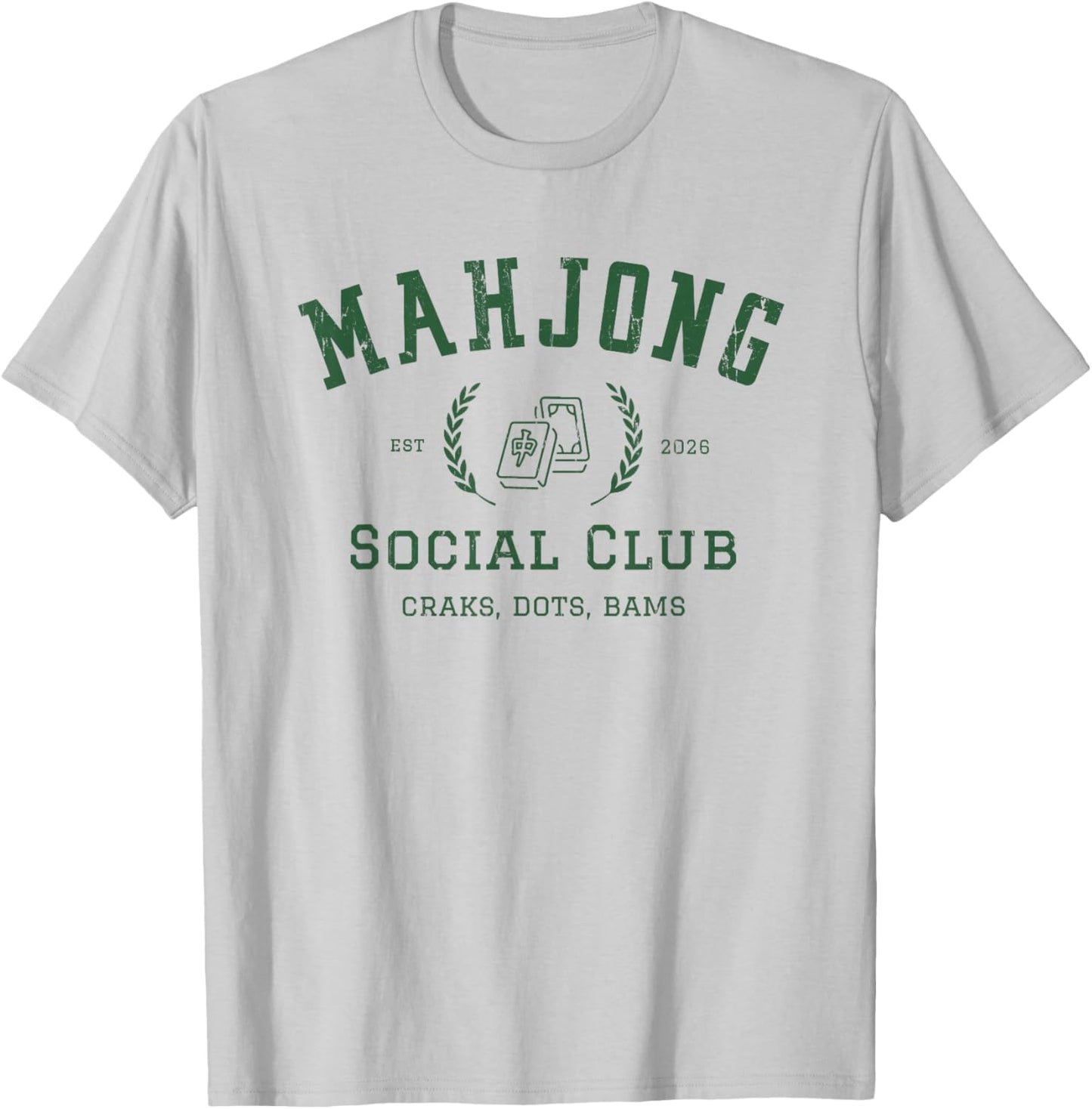 Mahjong Social Club, Game Night, Mahjong Lover T-Shirt - T-Shirt | Ash