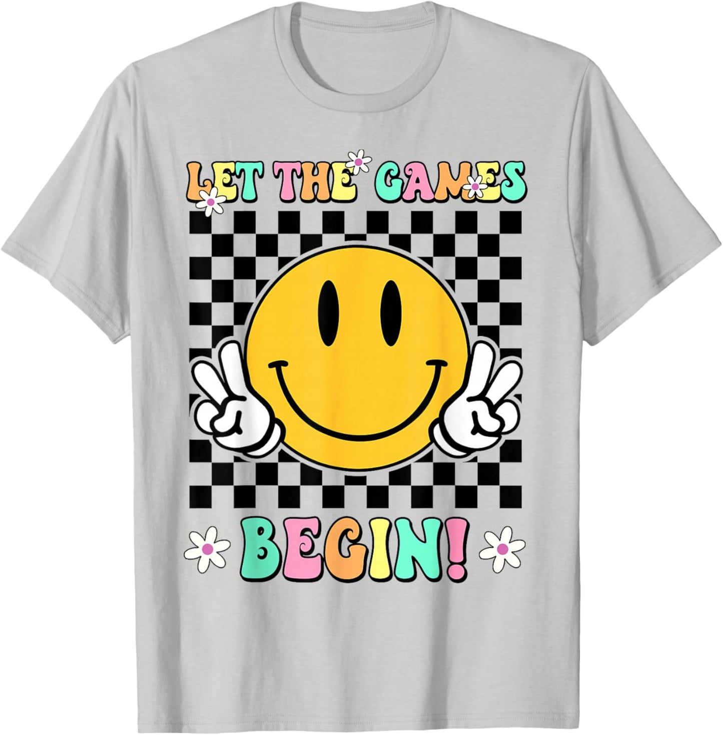 Field Day Let The Games Begin Retro Field Trip Fun Day Funny T-Shirt - T-Shirt | Ash