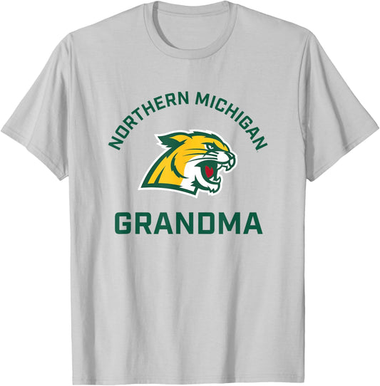 Northern Michigan University NMU Wildcats Arched Grandma T-Shirt - T-Shirt | Ash