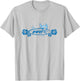 The Powerpuff Girls PPG Bubbles Retro Surf Logo T-Shirt - T-Shirt | Ash