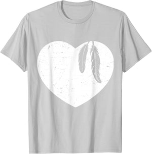 American Native Child Indian Awareness - Indigenous Feather T-Shirt - T-Shirt | Ash
