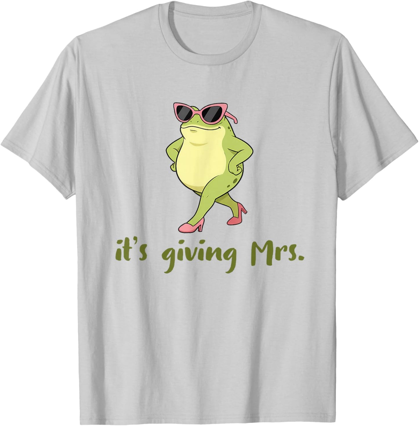 Bridal Shower Frog Bride to Be Bachelorette It's Giving Mrs. T-Shirt - T-Shirt | Ash