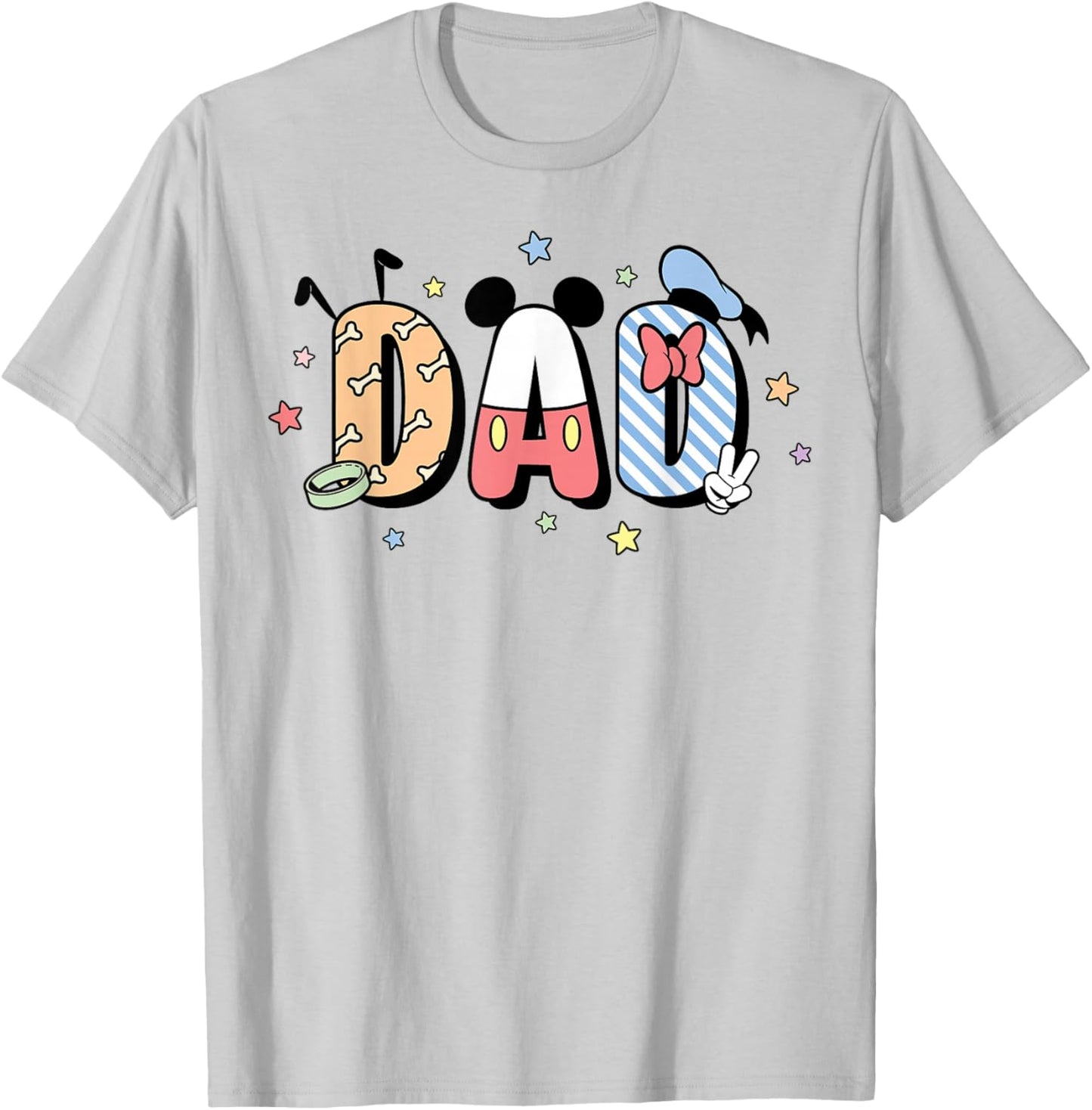 Disney Mickey and Friends Father's Day Dad Pluto Mickey T-Shirt - T-Shirt | Ash