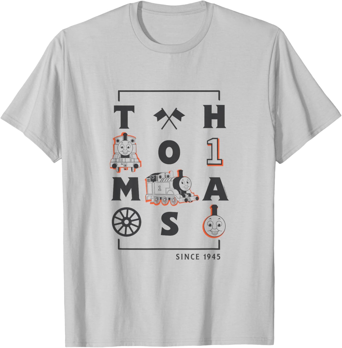 Thomas & Friends - Letters and Icons T-Shirt - T-Shirt | Ash