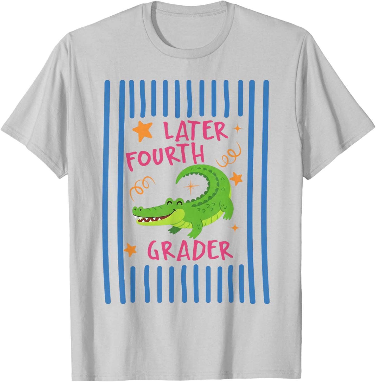 See You Later 4th Grader Last Day School Teacher Alligator T-Shirt - T-Shirt | Ash
