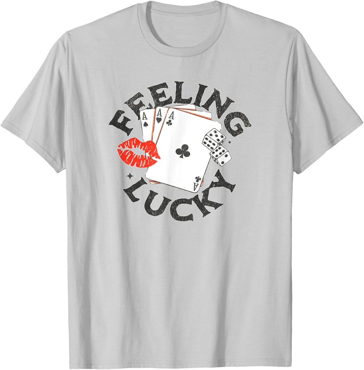 Funny Feeling Casino Lucky T-Shirt - T-Shirt | Ash