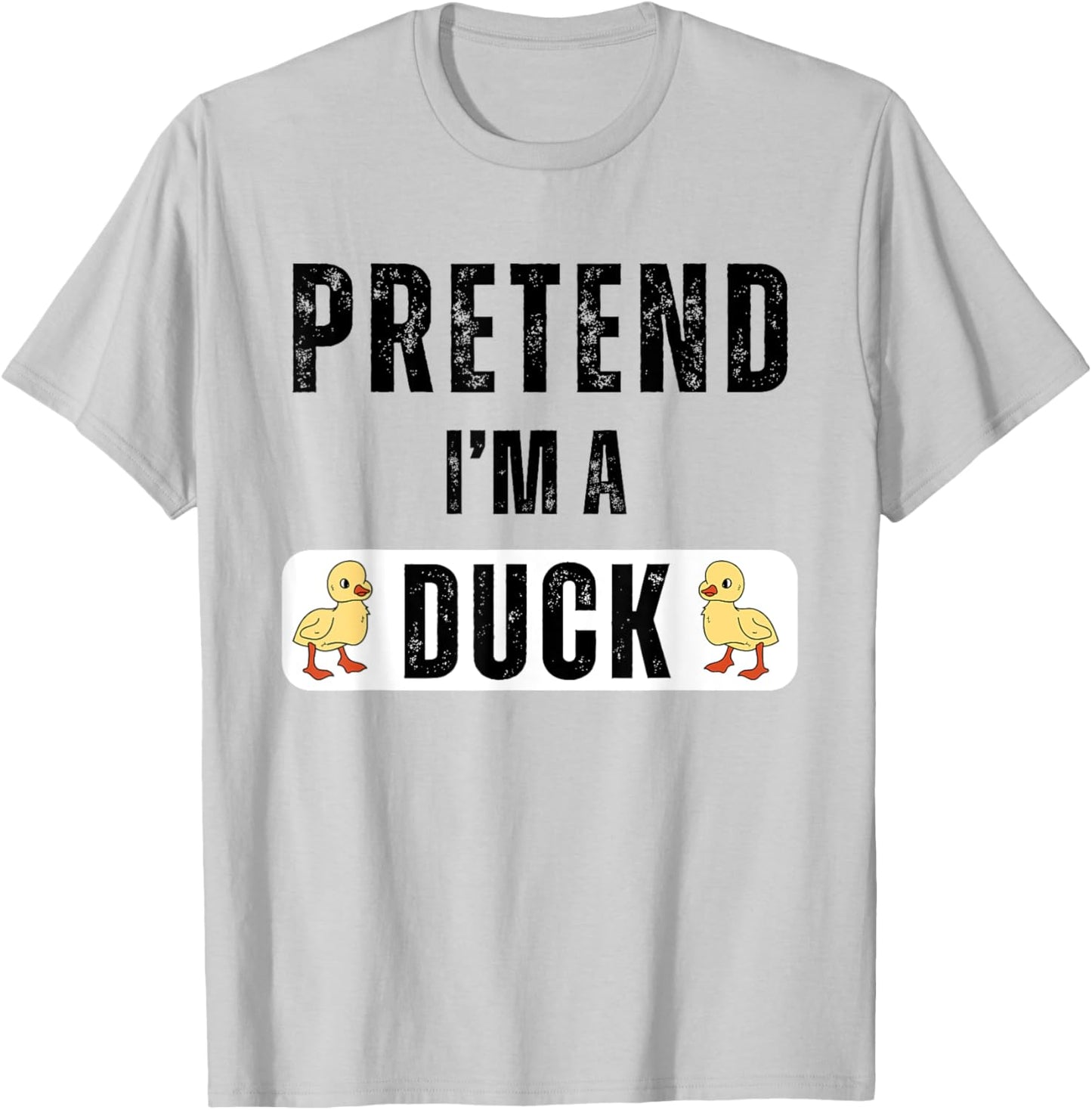 Pretend I'm A Duck Matching Kids Adult Duck Costume T-Shirt - T-Shirt | Ash