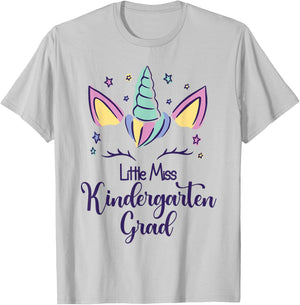 Little Miss Kindergarten Grad 2025 T-Shirt - T-Shirt | Ash