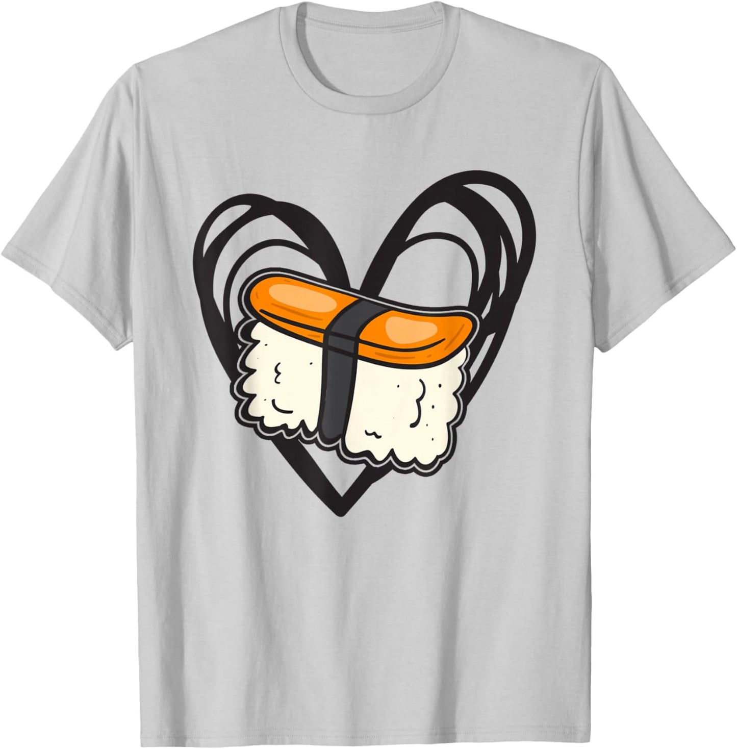Cute Musubi Heart Graphic Girl Kids T-Shirt - T-Shirt | Ash