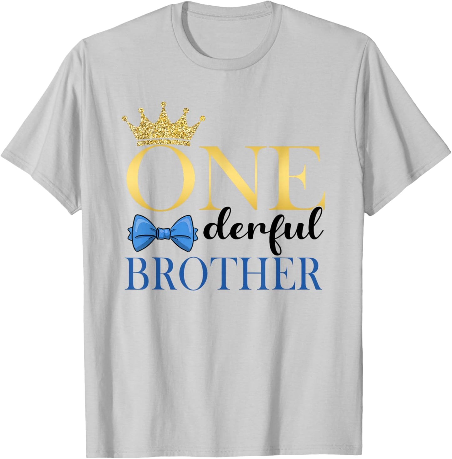 Brother of Mr Onederful 1st Birthday One-Derful Matching T-Shirt - T-Shirt | Ash