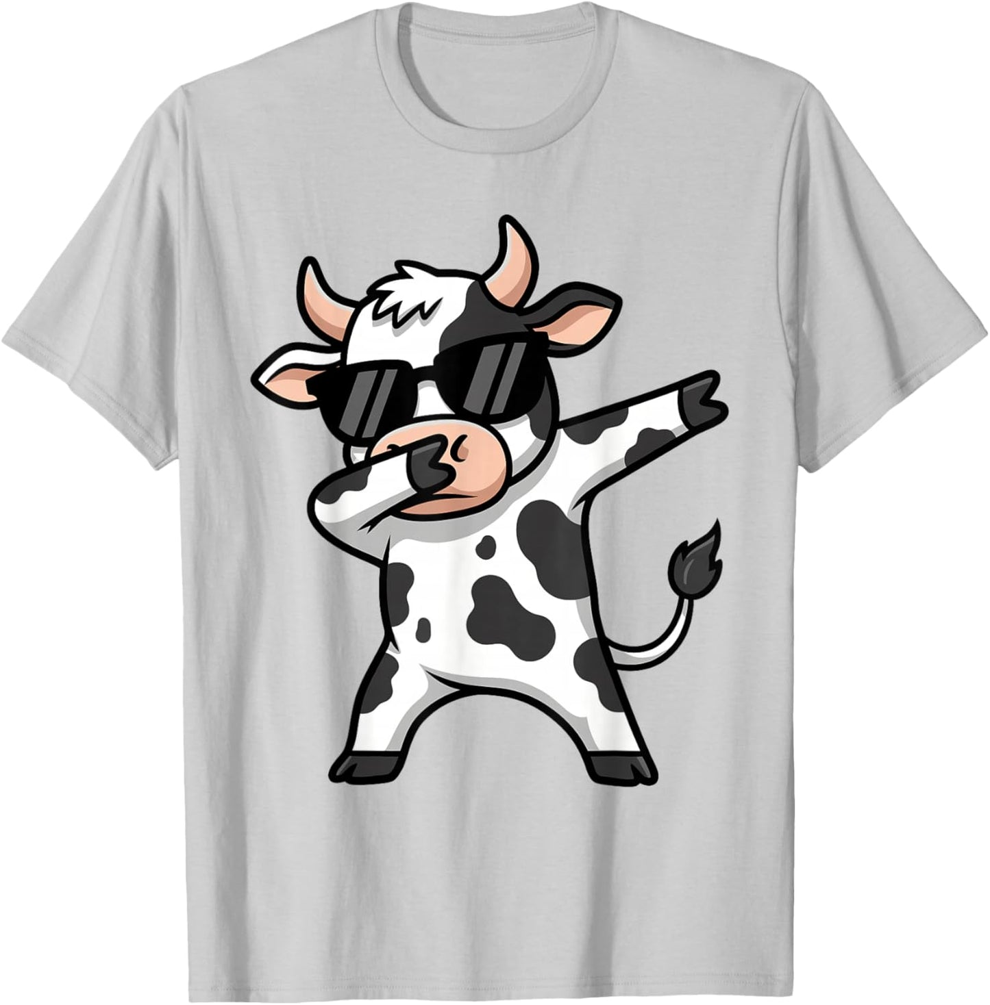 Cute Dabbing Cow Clothes Men Toddler Boys Farm Animal Kids T-Shirt - T-Shirt | Ash