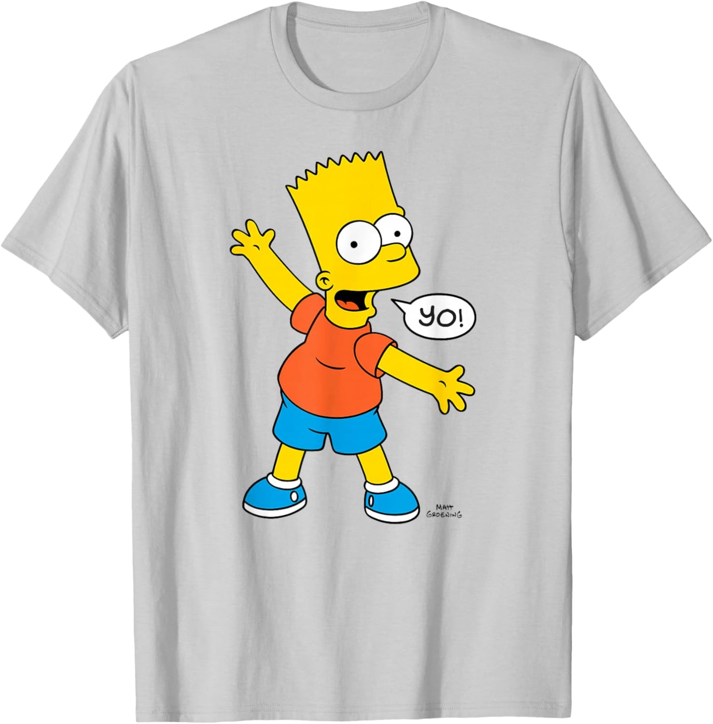 The Simpsons Bart Yo Speech Bubble T-Shirt - T-Shirt | Ash