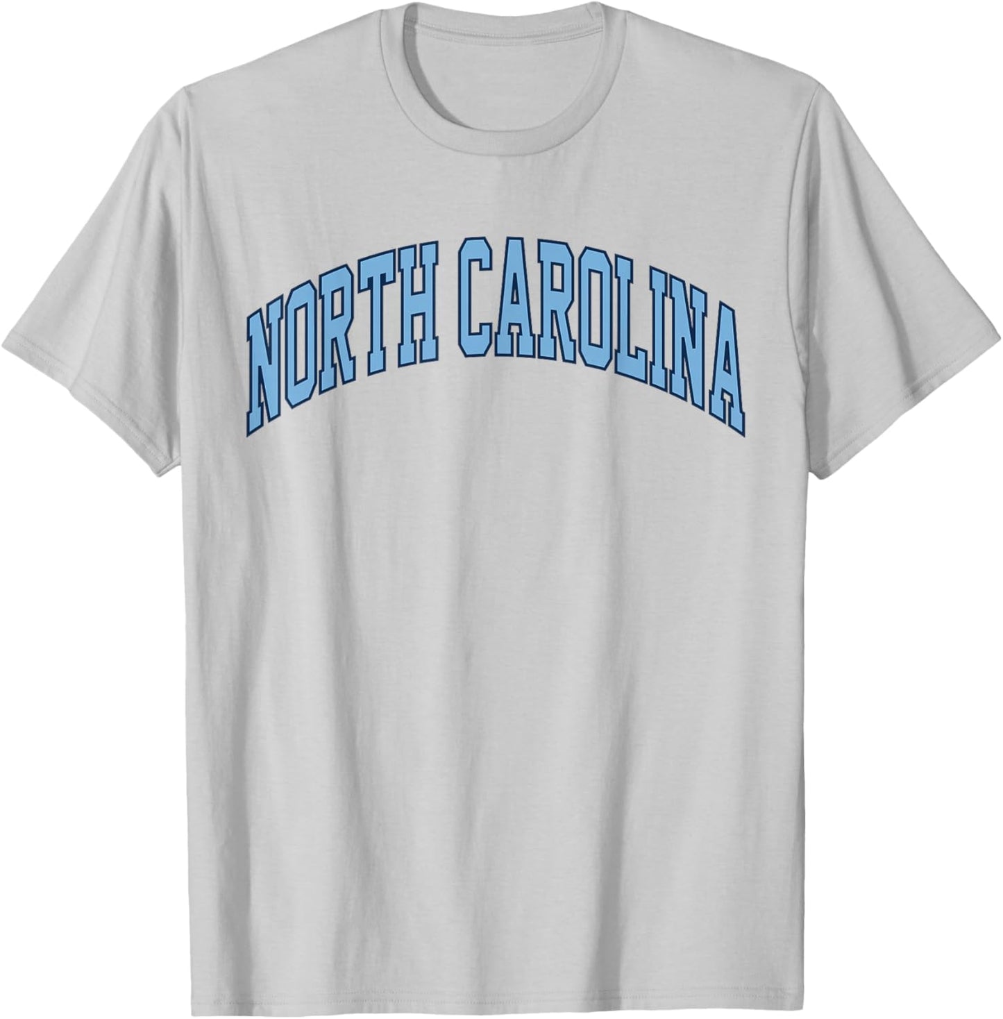 Retro North Carolina Souvenir Simple North Carolina Blue T-Shirt - T-Shirt | Ash