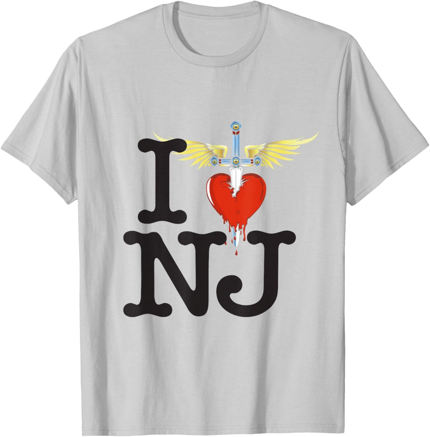 Official Bon Jovi NJ T-Shirt - T-Shirt | Ash