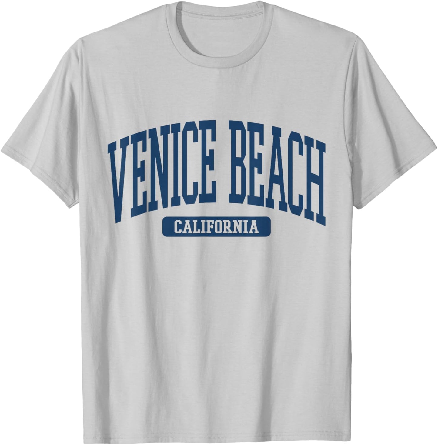 Venice Beach California Souvenir Beach, Retro, Minimalist T-Shirt - T-Shirt | Ash