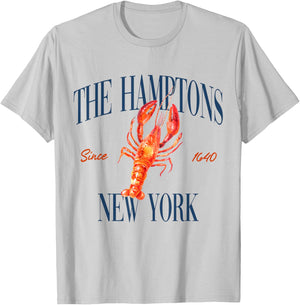 The Hamptons New York Est. 1640 - Old Money, Aesthetic T-Shirt - T-Shirt | Ash