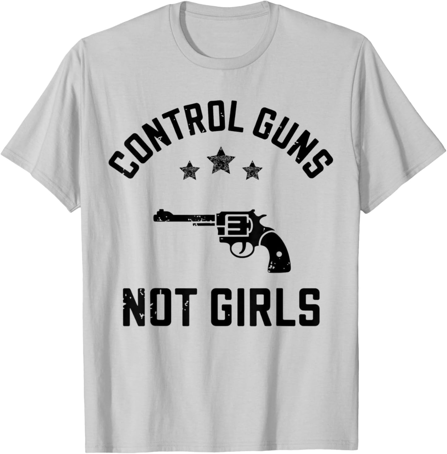 Retro Pink Control Guns Not Girls Shirt T-Shirt - T-Shirt | Ash