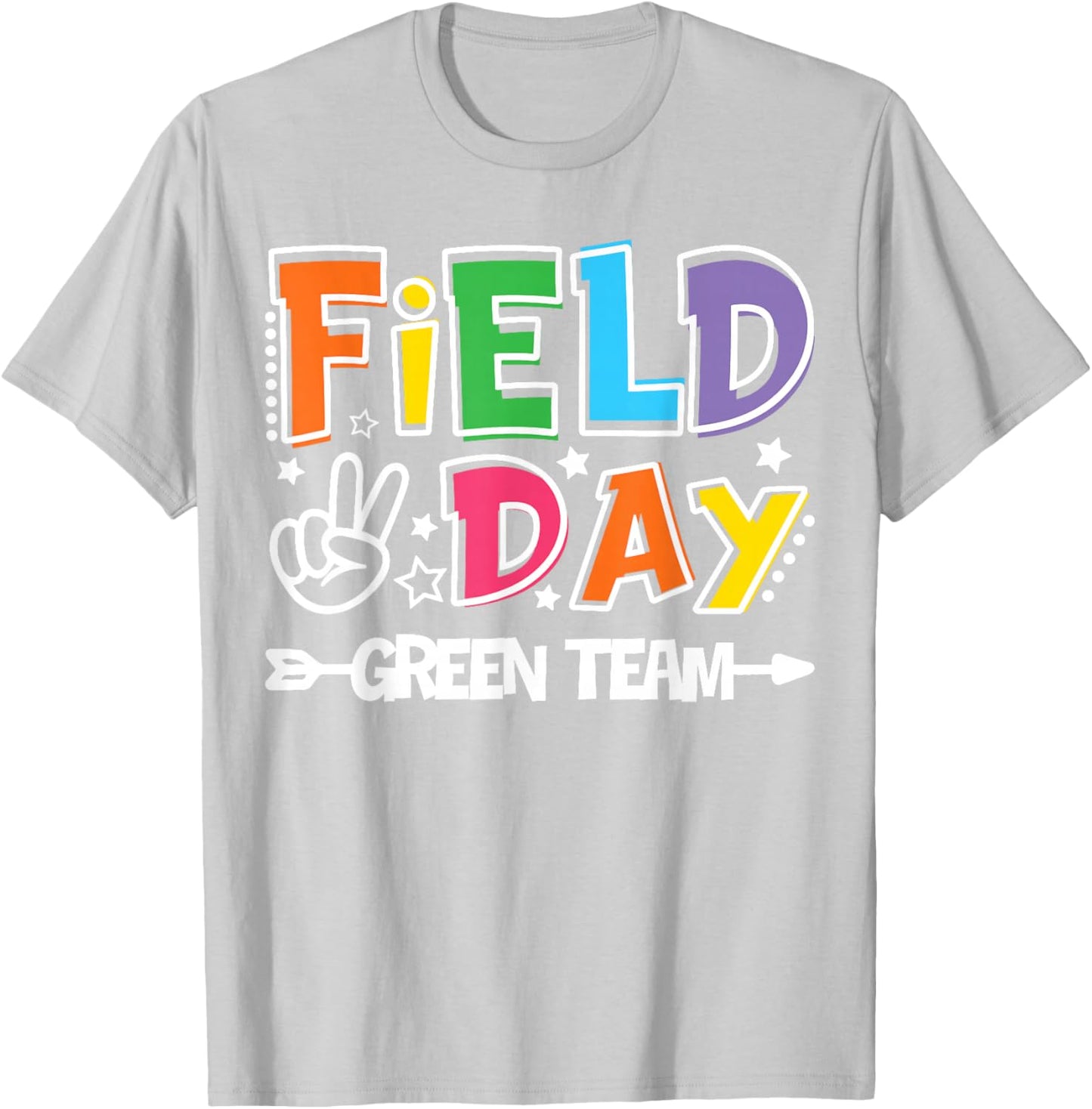 Field Day Green Team Funny for Teacher Kids Field Day Games T-Shirt - T-Shirt | Ash