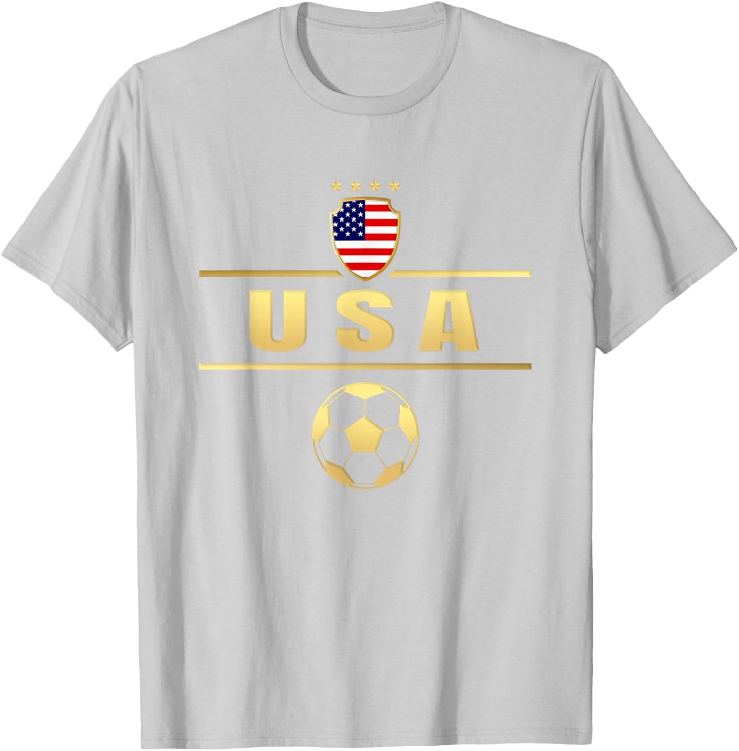 American Flag Soccer Shirt Women's Soccer Girls Soccer T-Shirt - T-Shirt | Ash