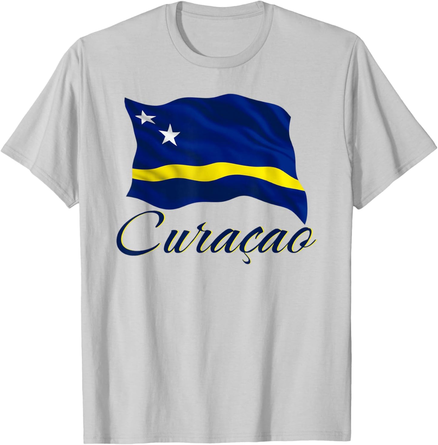 Curacao-Flagge, patriotisch, Herren, Damen, Kinder, Curaçao, Niederländisch T-Shirt - T-Shirt | Ash