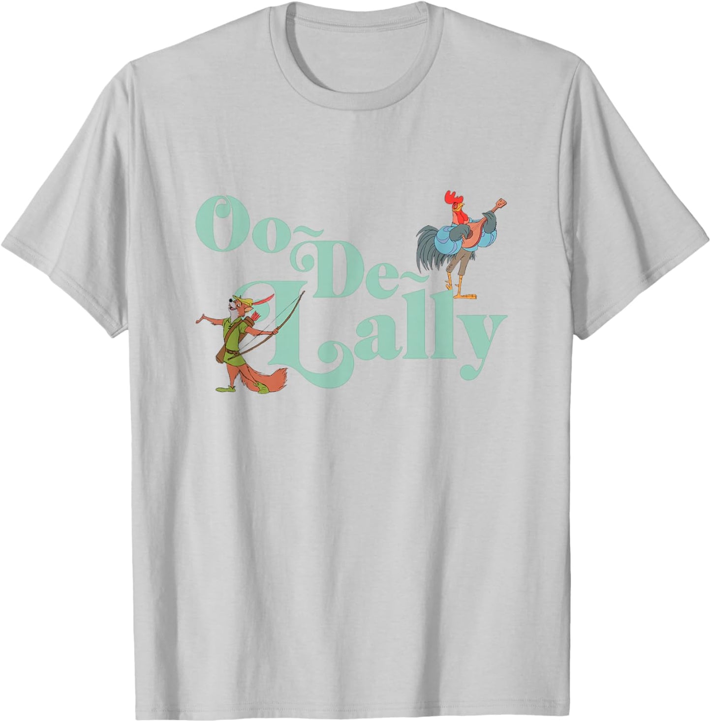 Disney Robin Hood Oo-De-Lally Iconic Quote Chest Text Logo T-Shirt - T-Shirt | Ash