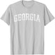 Georgia GA Vintage Athletic Sports Design Red Text T-Shirt - T-Shirt | Ash