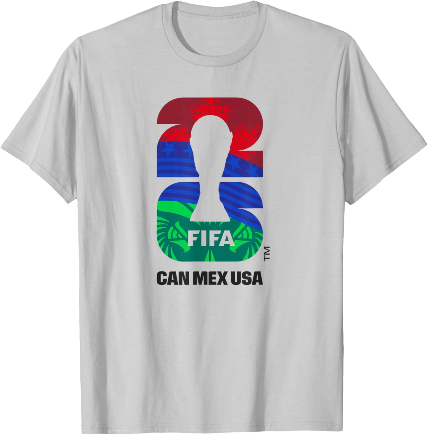Logo der FIFA WM26-Trophäe des Gastgeberlandes T-Shirt - T-Shirt | Ash
