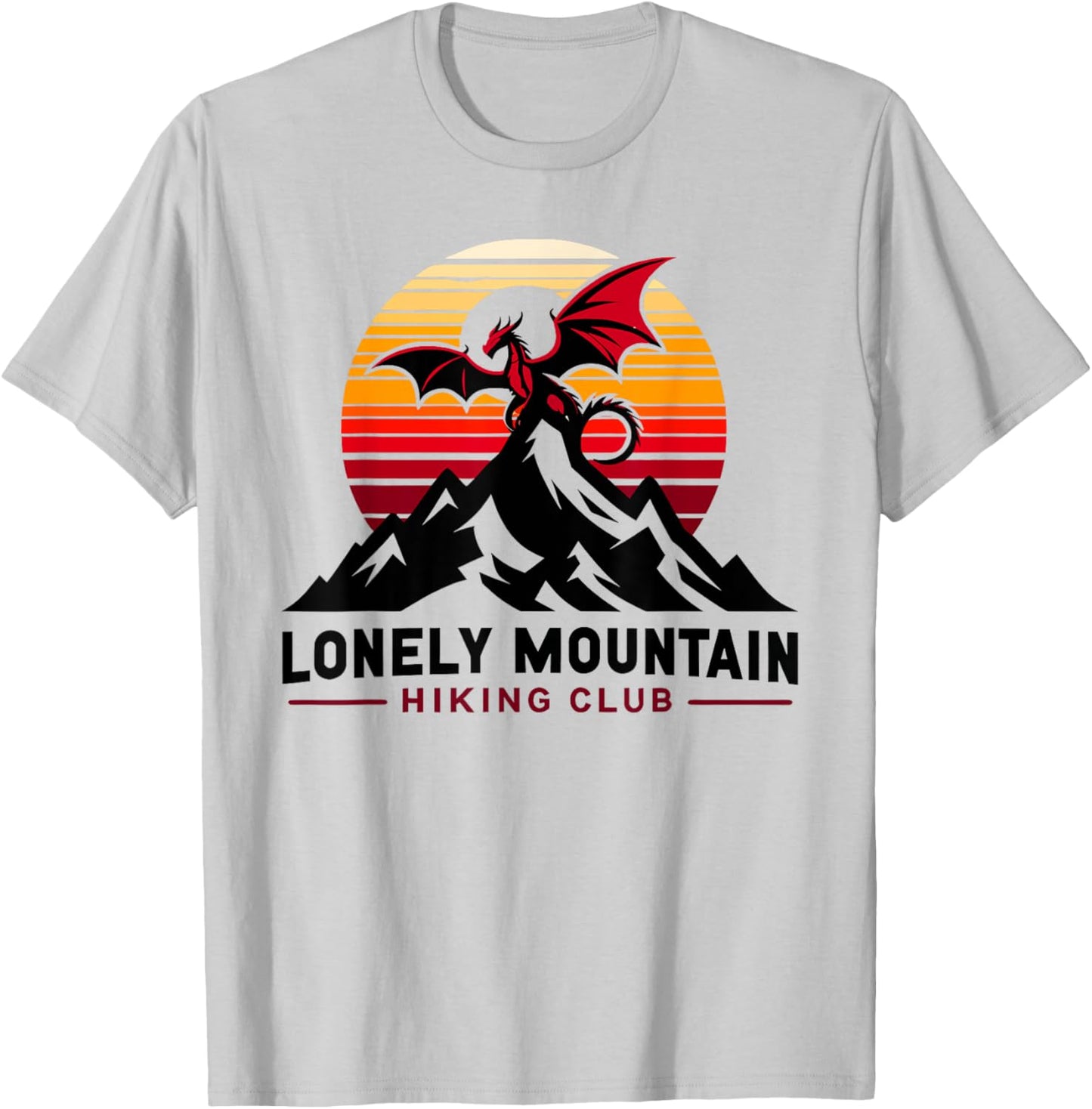 LONELY MOUNTAIN HIKING CLUB funny design T-Shirt - T-Shirt | Ash