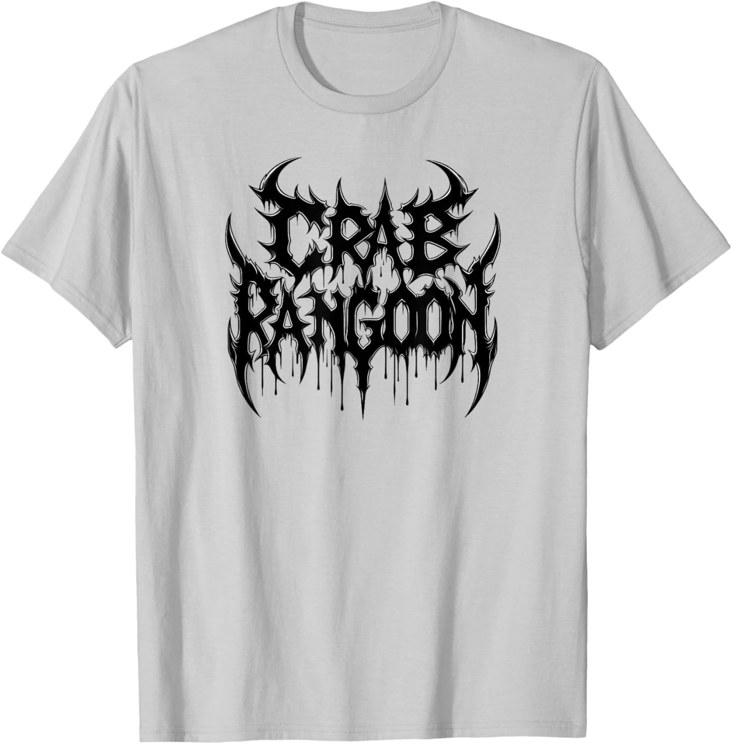 CRAB RANGOON Metal Shirt Dank Meme Funny Heavy Metal Cursed T-Shirt - T-Shirt | Ash