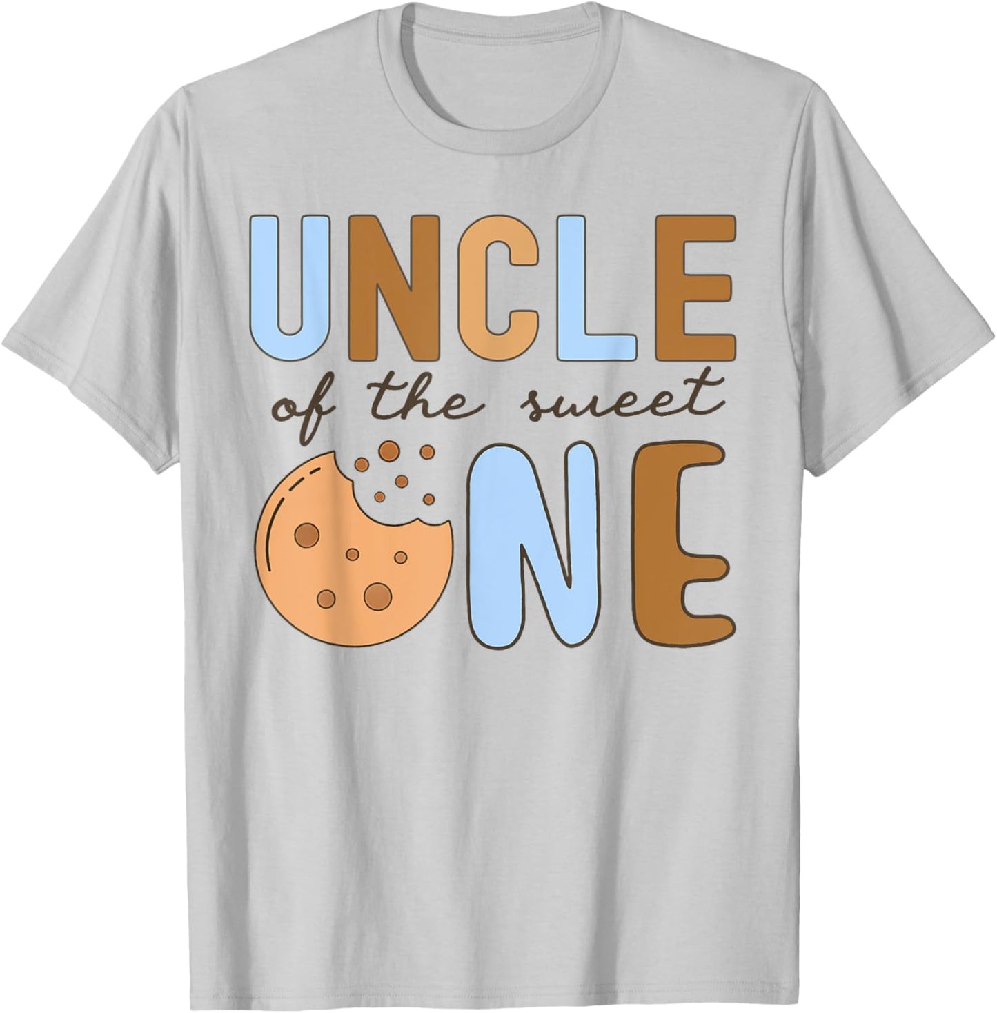 Uncle Of The Sweet One Cookies and Milk 1st Birthday Party T-Shirt - T-Shirt | Ash