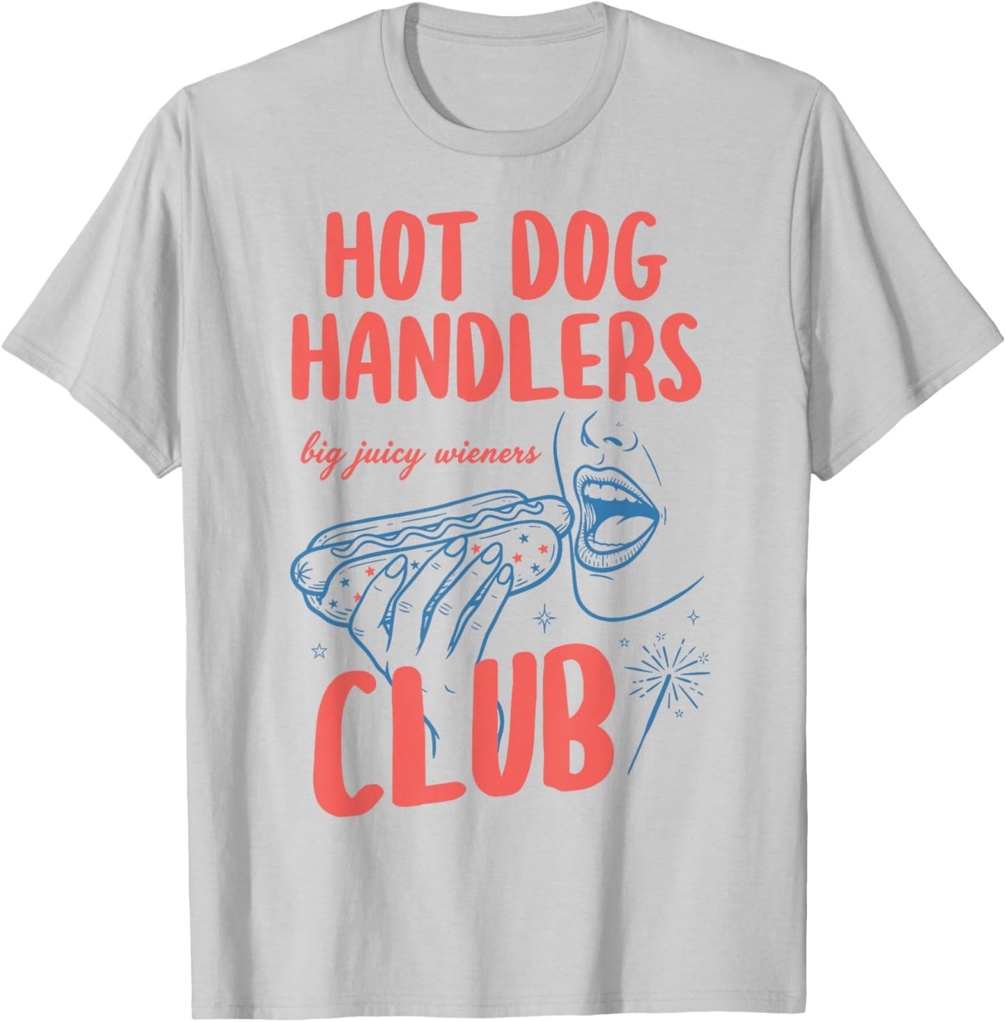 Retro Bun Destroyer Hot Dog Handlers Club 4th of July Couple T-Shirt - T-Shirt | Ash
