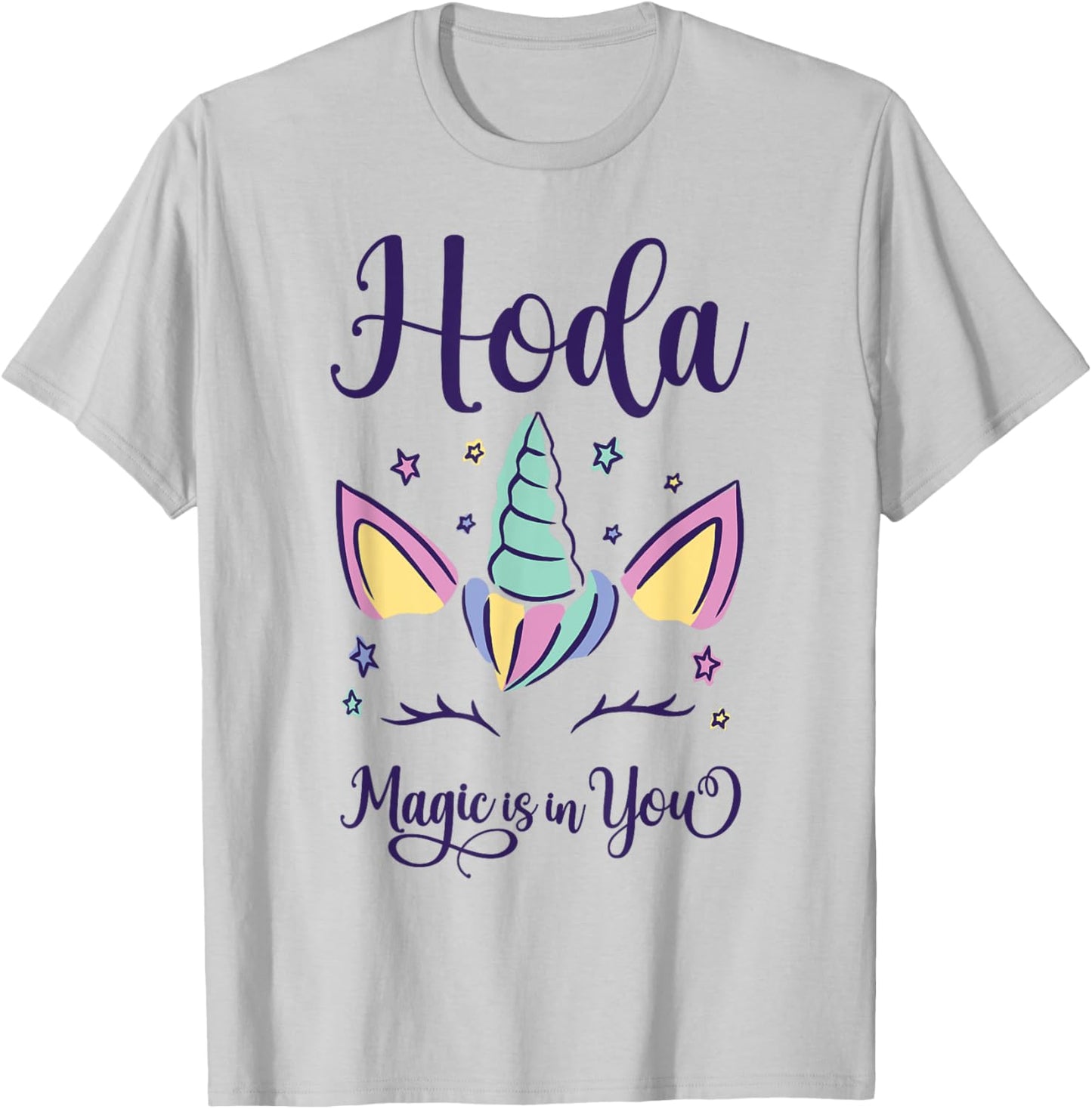 First Name Hoda Personalized Hoda T-Shirt - T-Shirt | Ash