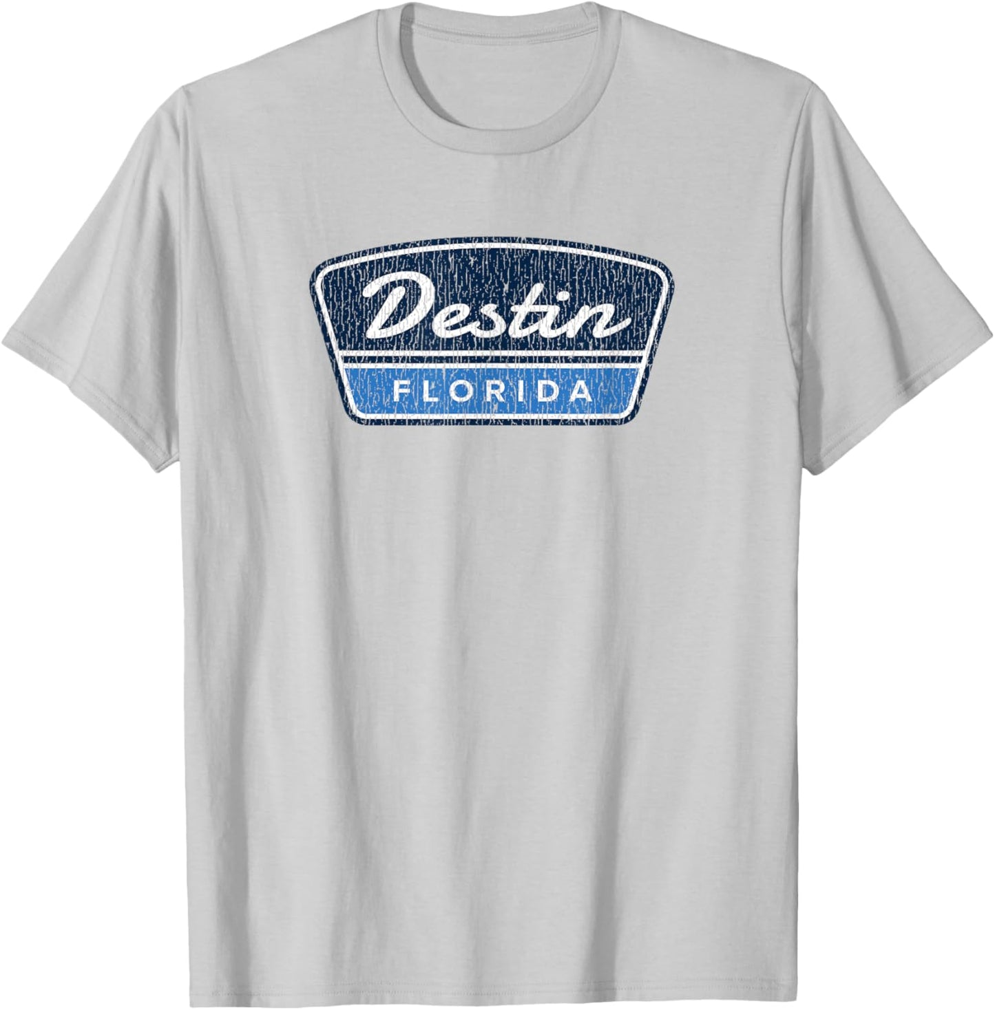 Destin Florida Retro Vintage Souvenir Badge T-Shirt - T-Shirt | Ash