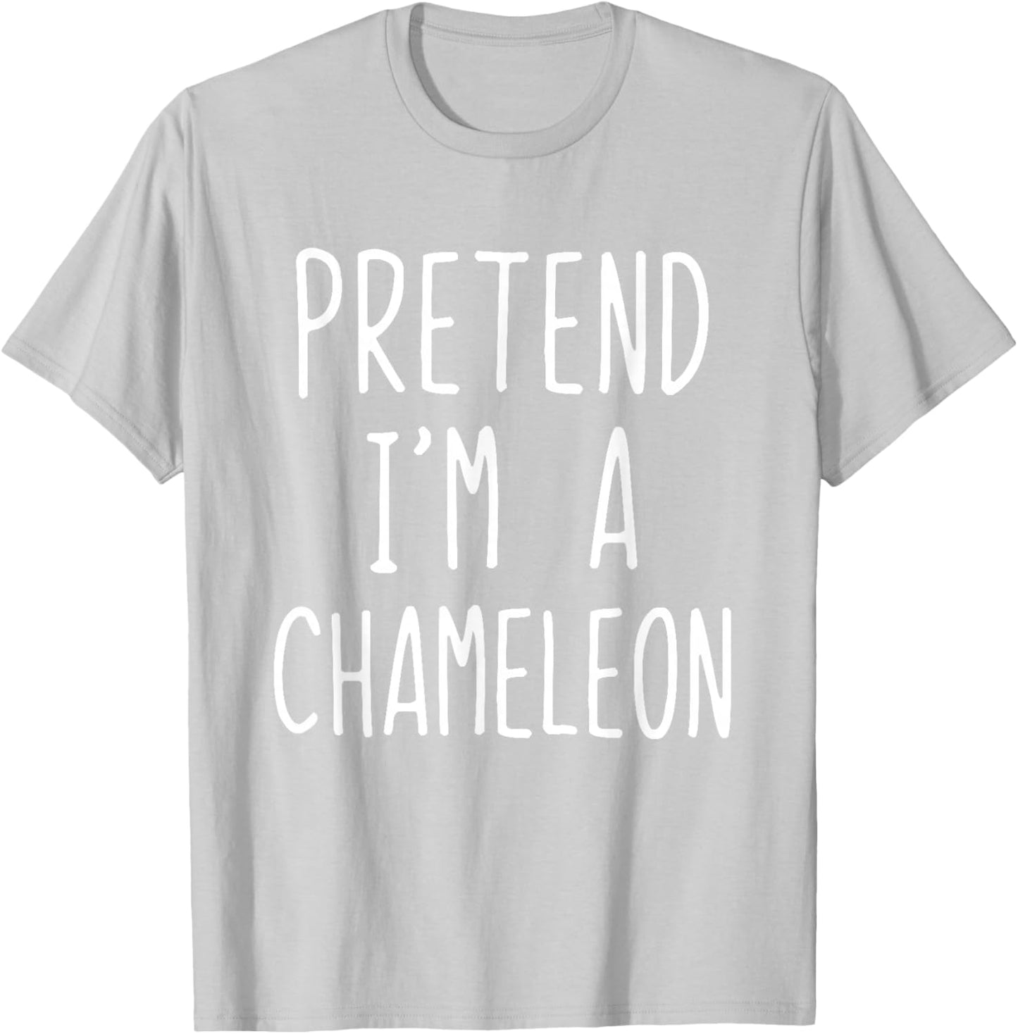 Pretend I'm A Chameleon Costume Halloween Lazy Adult Kids T-Shirt - T-Shirt | Ash
