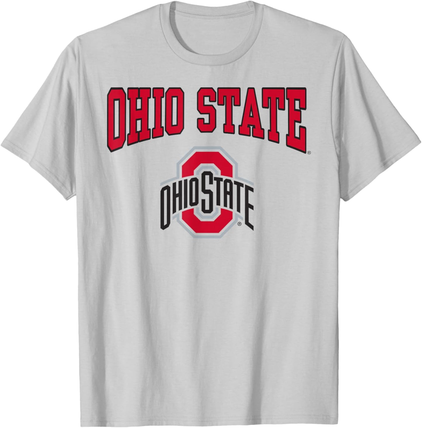 Ohio State Buckeyes Arch Logo White Officially Licensed T-Shirt - T-Shirt | Ash