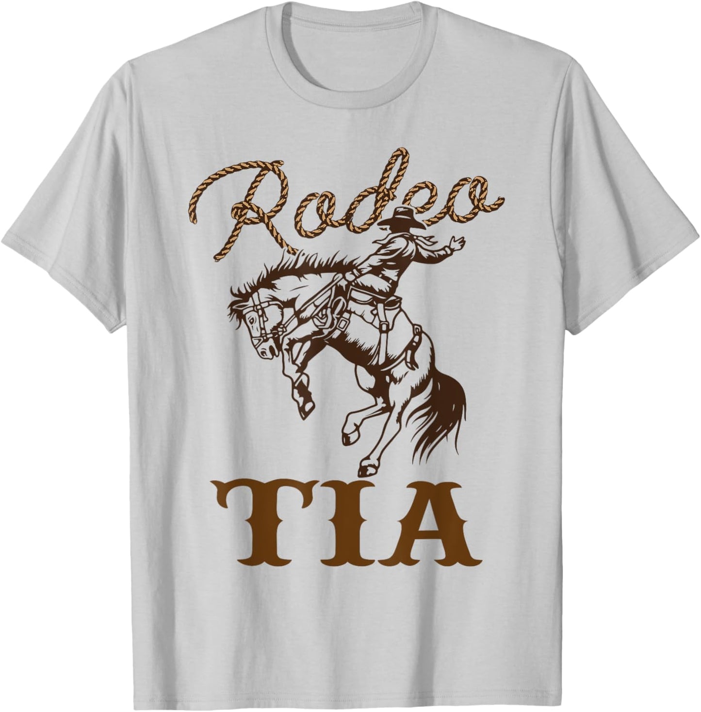Tia Birthday Cowboy Cowgirl Western Rodeo Aunt Bday Party T-Shirt - T-Shirt | Ash