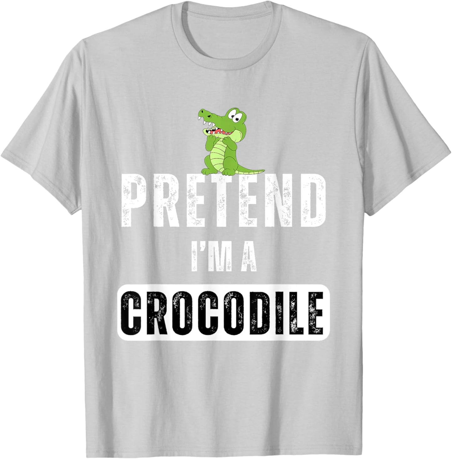 Pretend I'm a Crocodile Lazy Halloween Easy Costume T-Shirt - T-Shirt | Ash