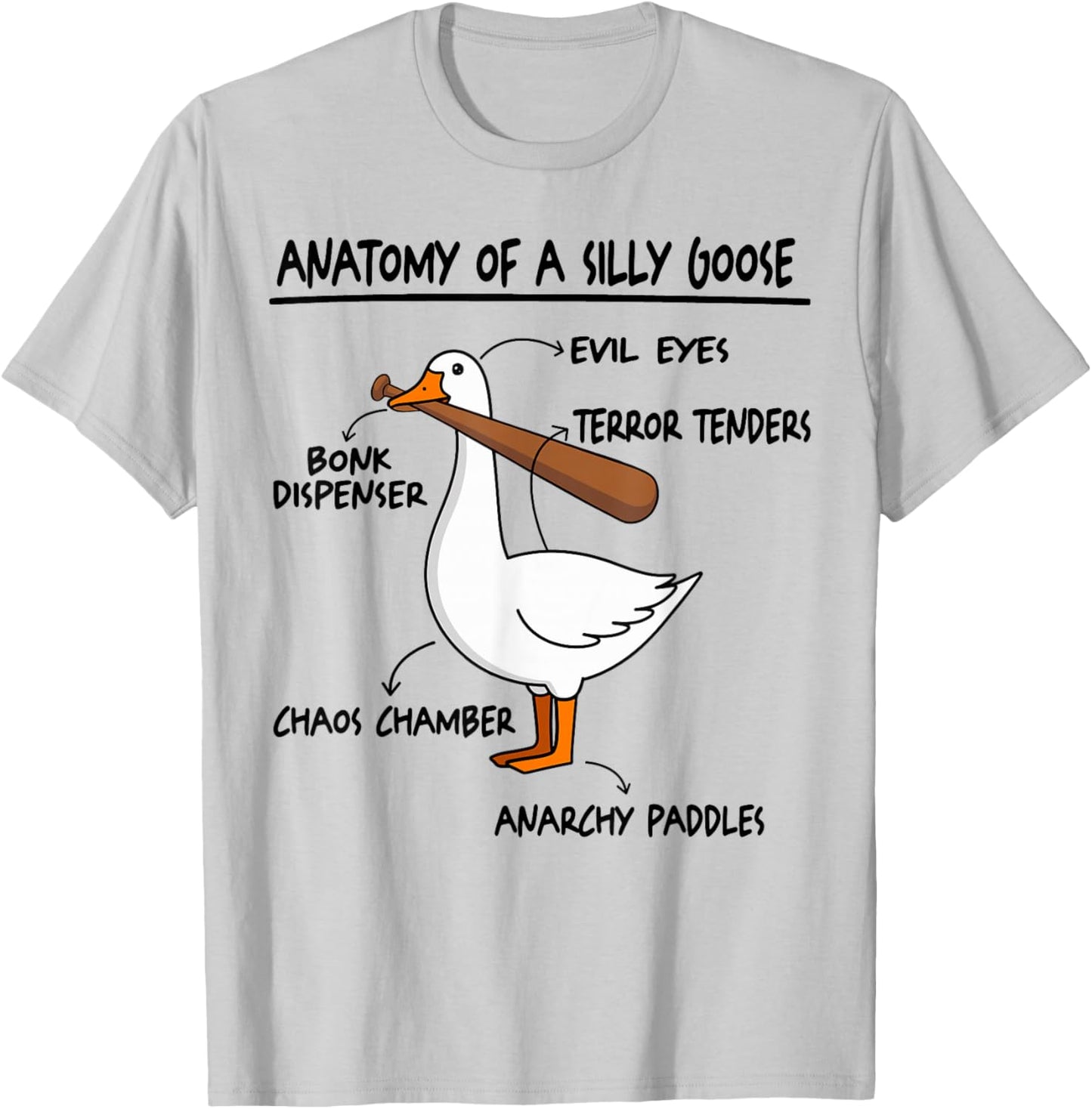 Anatomy Of A Silly Goose T-Shirt - T-Shirt | Ash