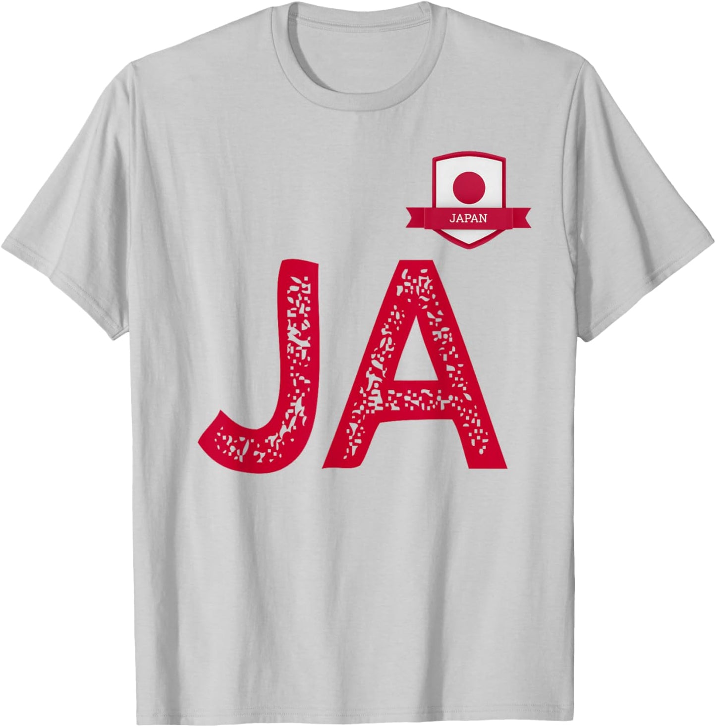 Japan Human-Flag Letter JA Japan T-Shirt - T-Shirt | Ash