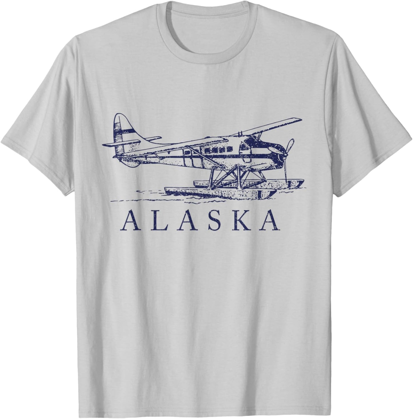 Alaska Seaplane Float Plane Vintage Pride Souvenir T-Shirt - T-Shirt | Ash