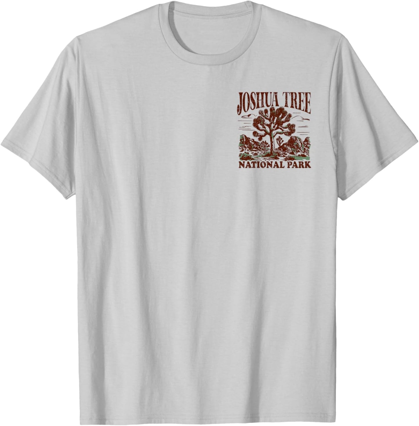 Joshua Tree Vintage Distressed Front and Back T-Shirt - T-Shirt | Ash