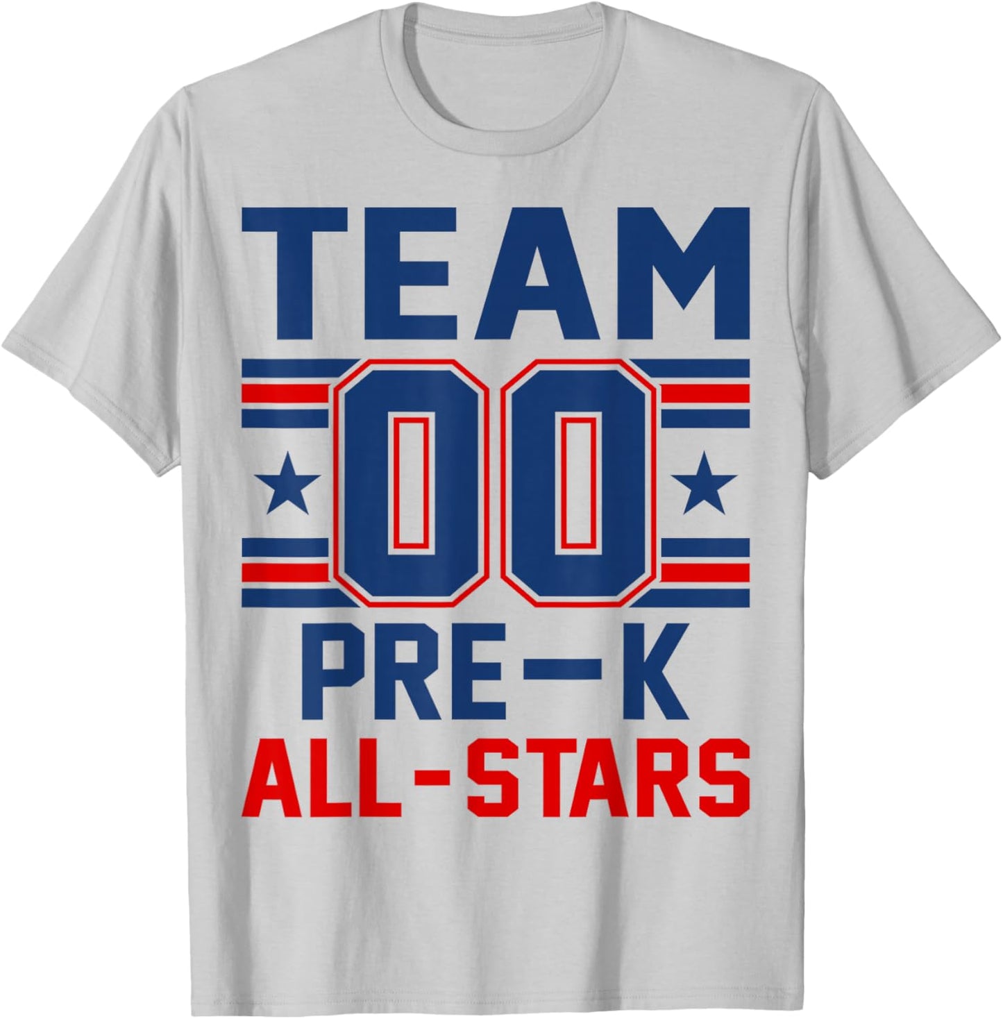 Kids Sports Preschool Team Pre-K All Stars Jersey T-Shirt - T-Shirt | Ash