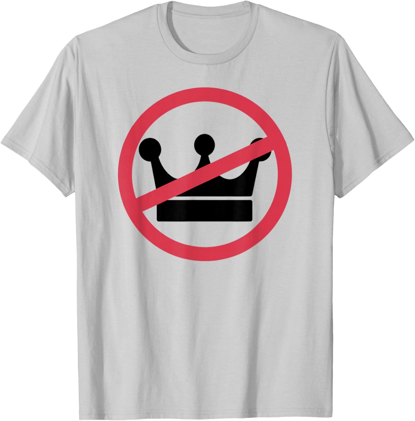 No Kings in America Pro Democracy Anti Monarchy Oligarchy T-Shirt - T-Shirt | Ash