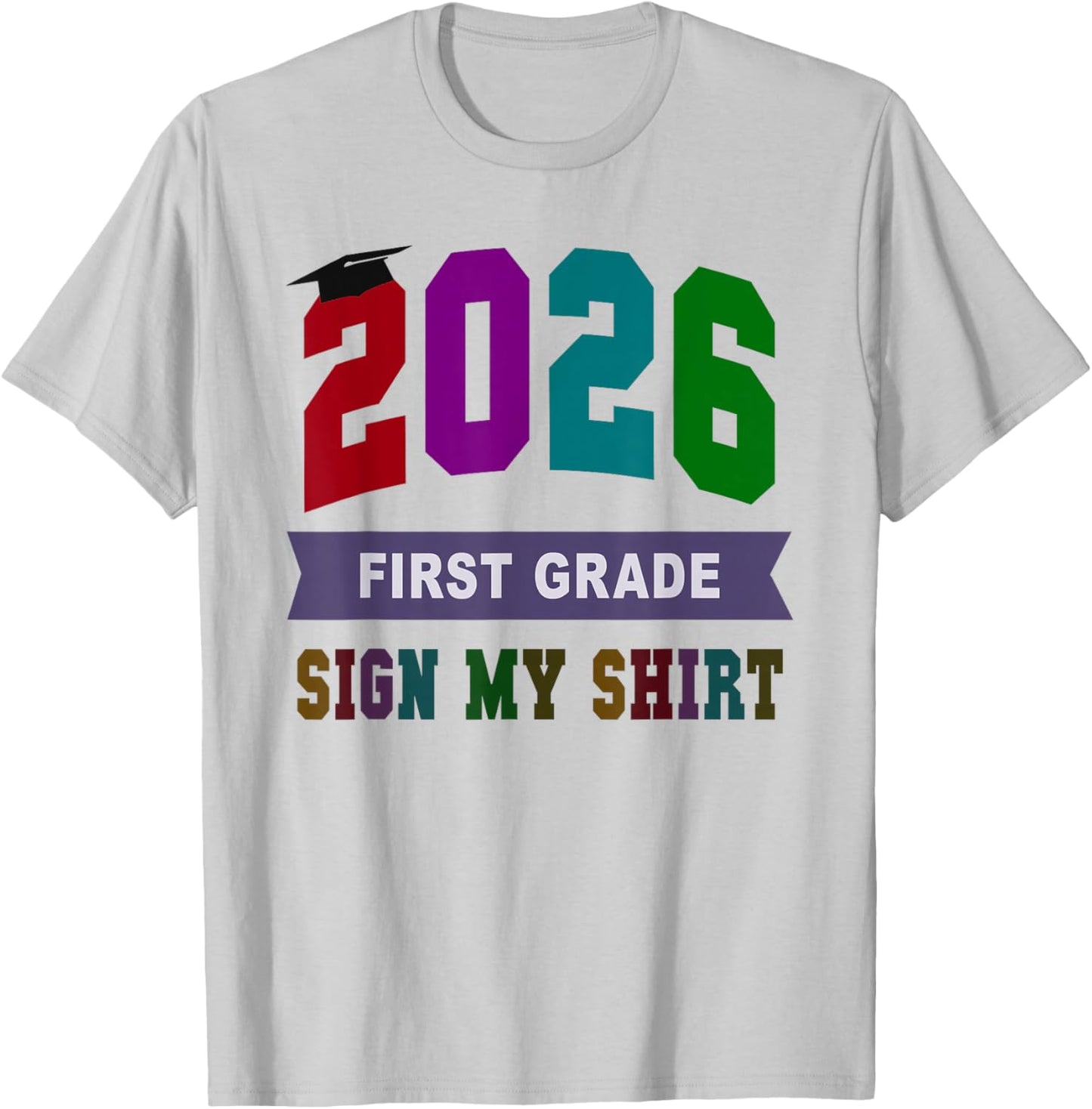 Cute 1st Grade Last Day 2026 Write My Autographs Throwback T-Shirt - T-Shirt | Ash